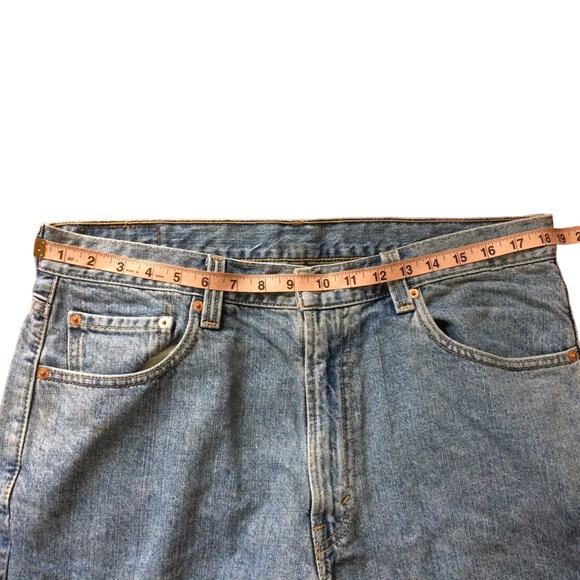 LEVI's Men's Size 36 550 Jean Shorts Relaxed Fit Blue Denim 100% Cotton - Picture 5 of 7